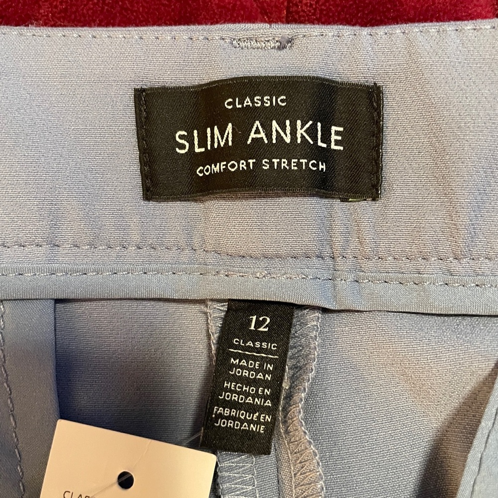 White House Black Market Blue Women's Slim Ankle Comfort Stretch NWT 12/28" - Picture 8 of 9